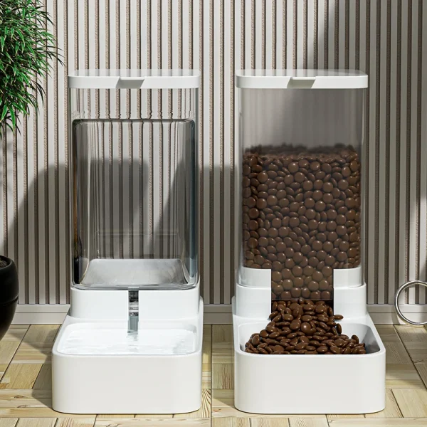 HOOPET Dog Feeder Cat Automatic Feeding Water Bowl Transparent Pet Food Storage Dispenser Container Puppy Kitten Accessories - Image 2