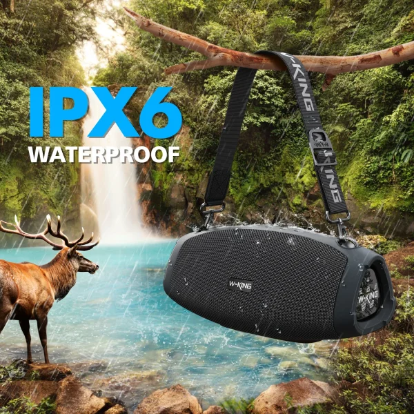 W-KING (120W PEAK)70W Portable Loud Bluetooth Speakers with Wireless Microphone,  Waterproof Outdoor Wireless Bluetooth - Image 5