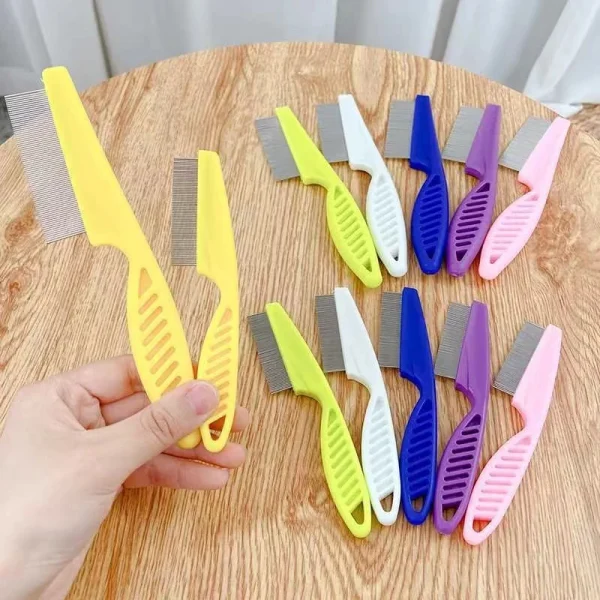 1/2pc Pet Hair Shedding Comb Stainless Steel Flea Comb for Cat Dog Pet Comfort Flea Hair Grooming Comb Dog Brush Grooming Tools - Image 2