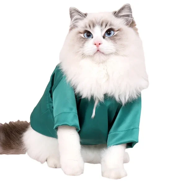 Fashionable Pet Clothes Summer Shirt Cat Wear Silk Dazzle Breathable Thin Non-Stick Fur Traditional Chinese Garments Cat Dresses - Image 9