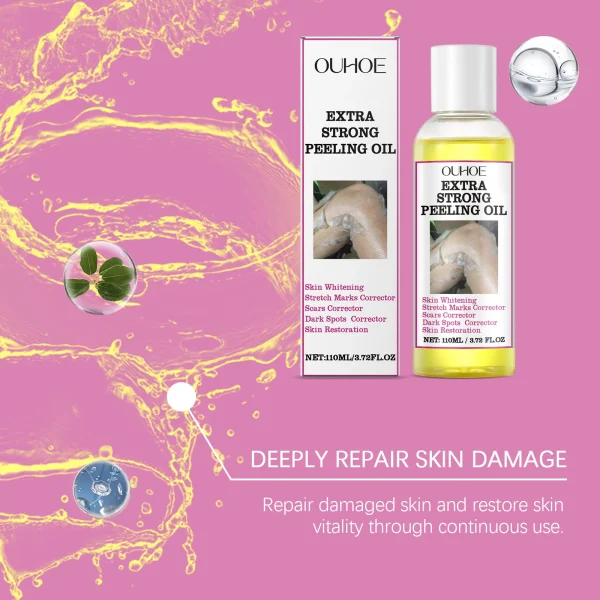30/110ml Skin Peeling Oil Super Strength Body Peeling Oil Brightening Skin Tone Moisturizing Skin Care Exfoliating Yellow Oil - Image 3
