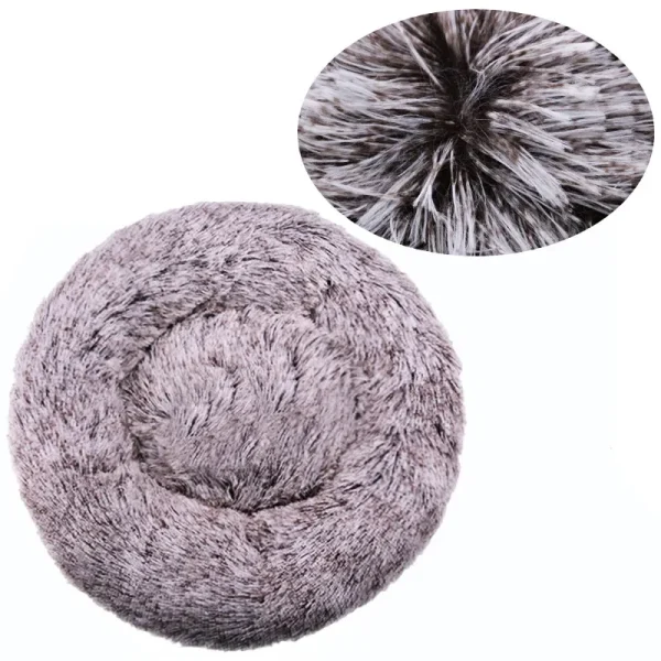 40-90cm Round Pet Bed for Large Dog Bed Super Soft Cat Bed Long Plush Dog House for Medium Dog House Winter Warm Sleeping - Image 7