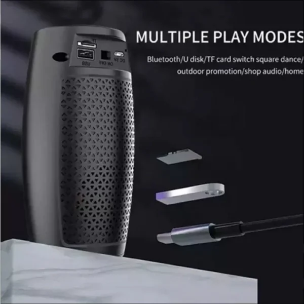 1202 TWS Shocking Heavy Bass Outdoor Portable Wireless Bluetooth Speaker Household Small Speaker High Volume Subwoofer - Image 4
