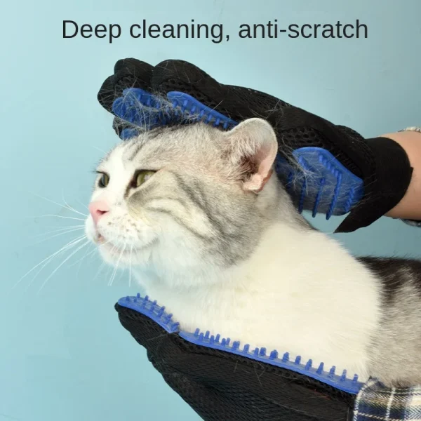 Silicone Pet Grooming Gloves Cats Hair Brush and Comb Gloves to Bathe Dogs Cleaning Hair Removal  for Dog Animal Use Supplies - Image 2