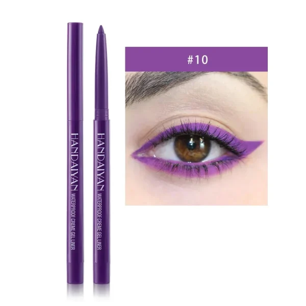 Matte Colorful Eye Liner Pen Cream 20 Colors Eyeliner Gel Pencils Option Easy To Wear Make Up Cosmetics White Yellow Blue Purple - Image 21