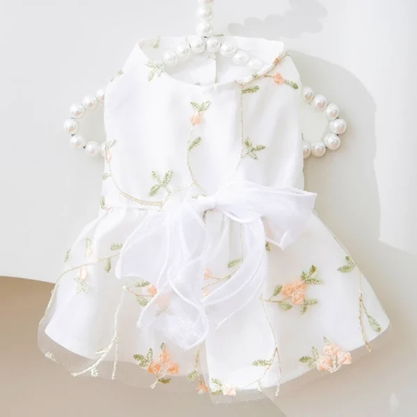 Dog Princess Dress Cute Pet Dog Mesh Dress Kitten Puppy Pet Skirt Summer Dog Dress Bow Lace Korean Poodle Chihuahua Dog Clothes - Image 12