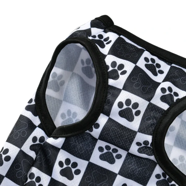 Summer Cat Vest T-shirt Mesh Breathable Paw Print Sphynx Clothes For Small Medium Dog Cats Kitten Puppy Costume Pug Pet Coat - Image 4