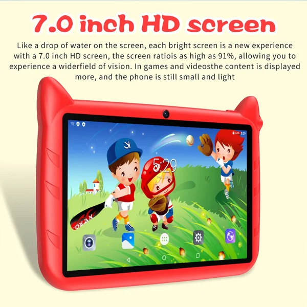 2025 New 7 Inch Kids Tablets Android 13 Quad Core 4GB RAM 64GB ROM 5G WiFi Bluetooth Google Learning Education Tablet PC 4000mAh - Image 3