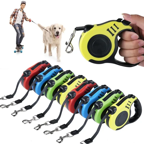3 Meters 5 Meters Retractable Dog Leash Pet Leash Traction Rope Belt Automatic Flexible Leash For Small Medium Large Dog Product - Image 2