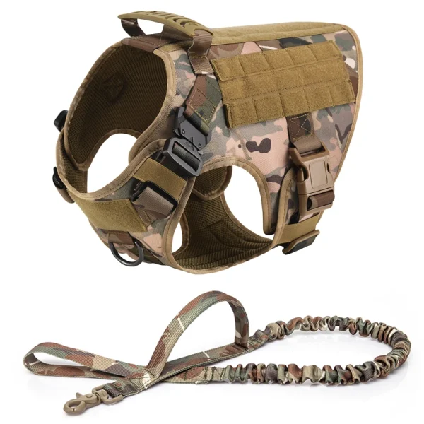 Tactical Military Vest Pet German Shepherd Golden Retriever Tactical  Training Dog Harness and Leash Set For All Breeds Dogs - Image 15