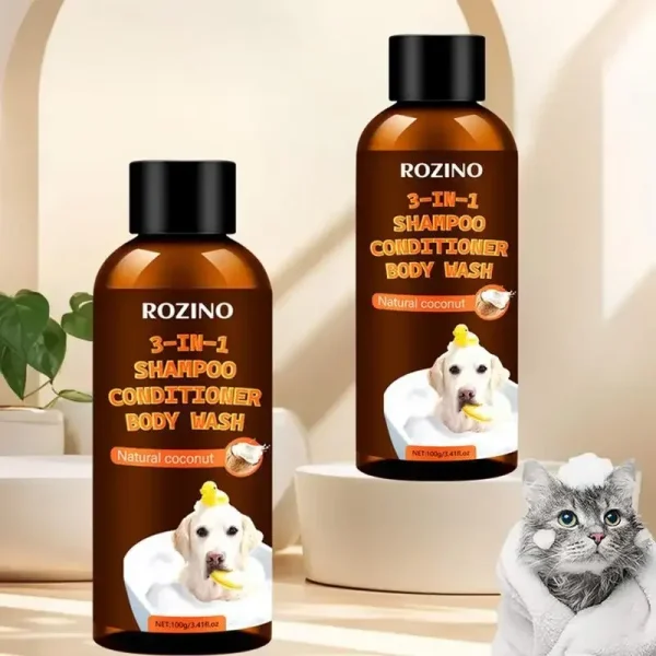 Dog Wash 3-in-1 Coconut Shampoo and Conditioner Plant-Based Organic Tearless Moisturizer Dog Shampoo and Conditioner Carpet - Image 4