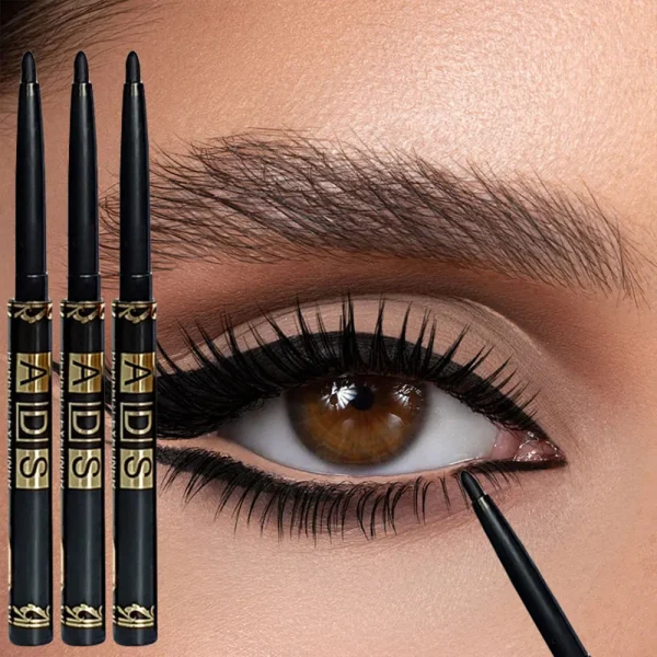 3Pcs Waterproof & Sweat-Proof Black Eyeliner Pencil - Long-LastingSmudge-Proof for Bold Eye Makeup, Easy Glide Formula for Perfe - Image 7