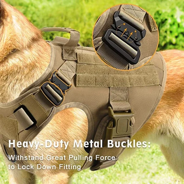Tactical Military Vest Pet German Shepherd Golden Retriever Tactical  Training Dog Harness and Leash Set For All Breeds Dogs - Image 4