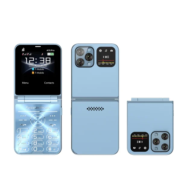 SERVO A70 PRO Flip Mobile Phone 3G WCDMA Speed Dial MP4 Player Flashlight FM Radio Foldable 2 SIM Standby Feature Phones Type-C - Image 9