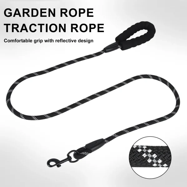 1.5m Dog Leash Nylon Reflective Dogs Leash for Small Medium Large Dog Comfortable Soft Handle Outdoor Walking Pet Dogs Accessori - Image 2
