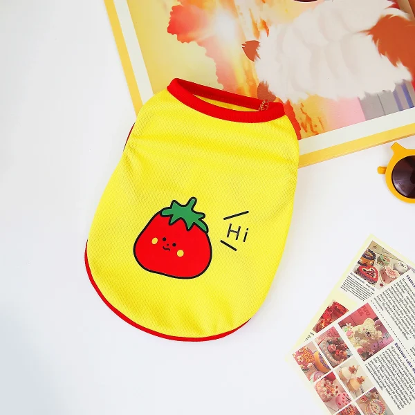 Sweet Fruit Puppy Dog  Sleeveless Clothes Summer Pet Vest for Small Dogs Yorkshire Schnauzer Beagle Cat Shirts mascotas Clothing - Image 9