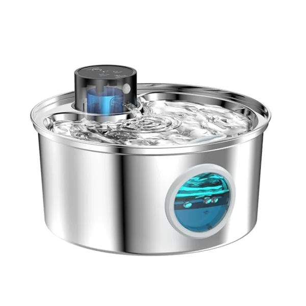 108oz/3.2L Stainless Steel Wireless Cat and Dog Drinker Rechargeable Automatic Pet Drinker Water Fountain Motion Sensor Bowl - Image 8