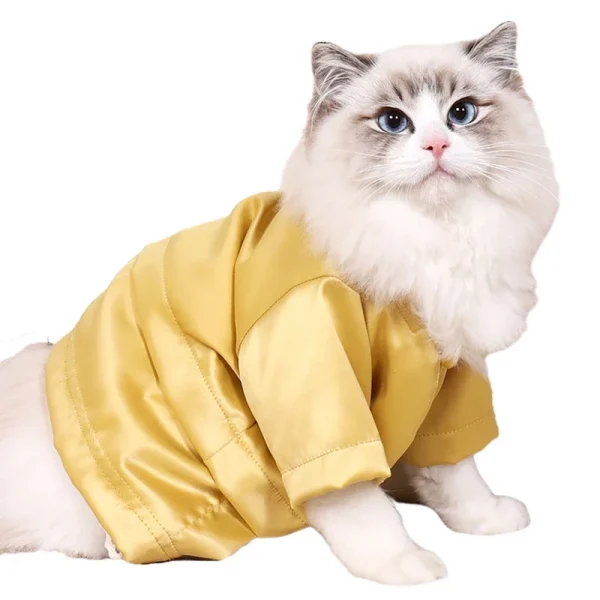 Fashionable Pet Clothes Summer Shirt Cat Wear Silk Dazzle Breathable Thin Non-Stick Fur Traditional Chinese Garments Cat Dresses - Image 10