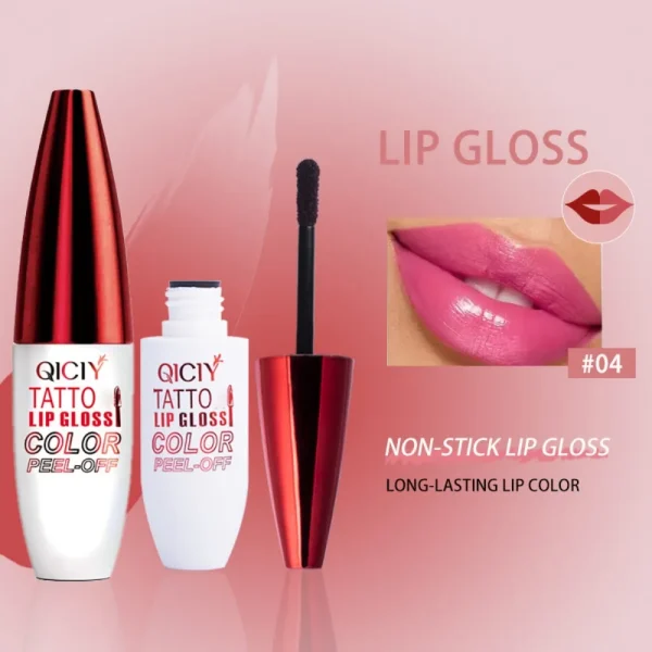 4 Color Liquid Peel-off Lip Gloss Waterproof Long-lasting Matte Lipstick Non-stick Cup Makeup Moisturizing Lip Tattoo Pigment - Image 3