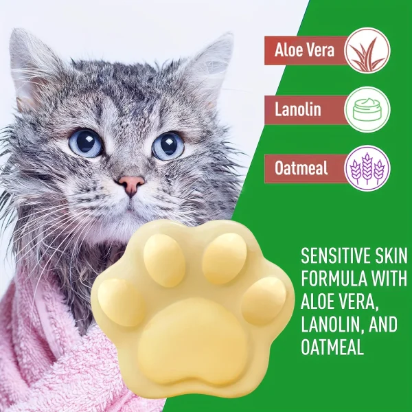 GZE Pet Shampoo & Conditioner 2 in 1 Bar Soap For Dogs & Cats - Helps Itching, Hot Spots, Irritation & Allergies, Sensitive Skin - Image 3