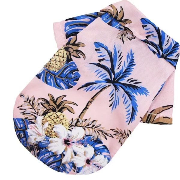 Pet Cat T-Shirts Hawaiian Beach Style Thin Breathable Summer Dog Clothes for Small Dogs Chihuahua Yorkies Poodle Puppy Cat Vest - Image 7