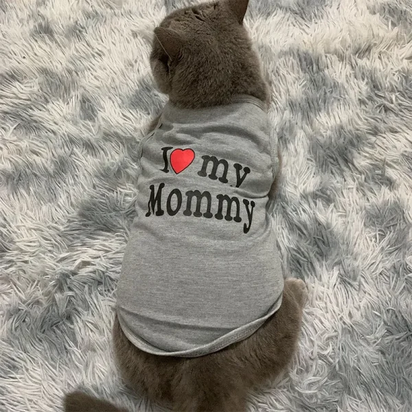 New Cute Cat Clothes Spring Pet Vest Clothing for Cat Fashion Summer Pet Jacket Printed Vest Costume Funny Apparel Cat Clothing - Image 3
