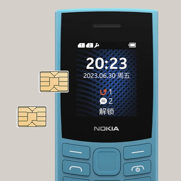 Original Nokia 105 4G 2023 Feature Phone Dual SIM Bluetooth 5.0 1450mAh Battery FM Radio Call Recording with Hebrew Keyboard - Image 2