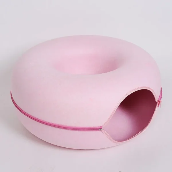 Donut Cat Bed Interactive Tunnel Pet Felt Indoor Toys Cats House Kitten Training Toy Cat Kennel Pets Supplies - Image 8