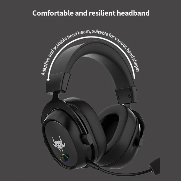 High-end 2.4G Wireless Overhead Sports Headphones with Bluetooth White Gaming Headset with Microphone Noise Canceling Headphones - Image 4
