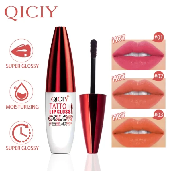 4 Color Liquid Peel-off Lip Gloss Waterproof Long-lasting Matte Lipstick Non-stick Cup Makeup Moisturizing Lip Tattoo Pigment - Image 2