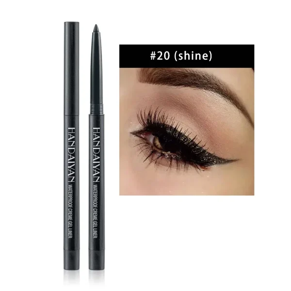 Matte Colorful Eye Liner Pen Cream 20 Colors Eyeliner Gel Pencils Option Easy To Wear Make Up Cosmetics White Yellow Blue Purple - Image 17