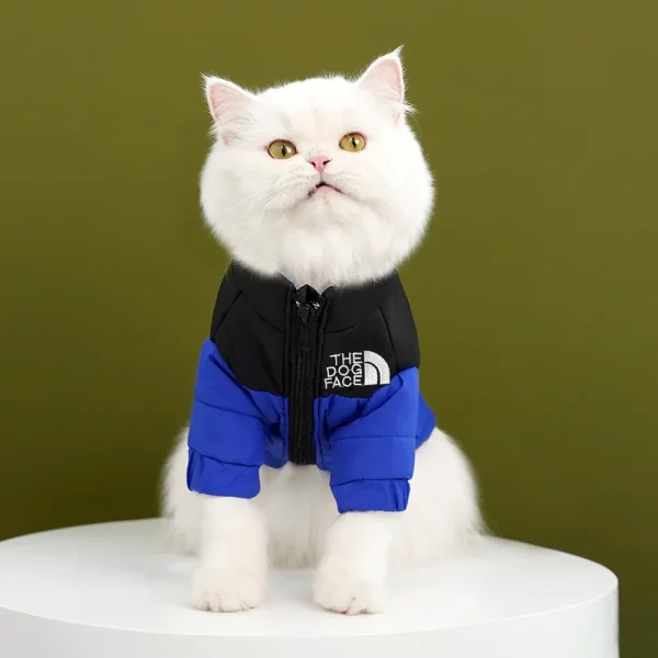 Winter Warm Cat Jacket for Medium Small Cats Cotton French Bulldog Dogs Winter Clothes Windproof Coat Puppy Pet Outfits - Image 5
