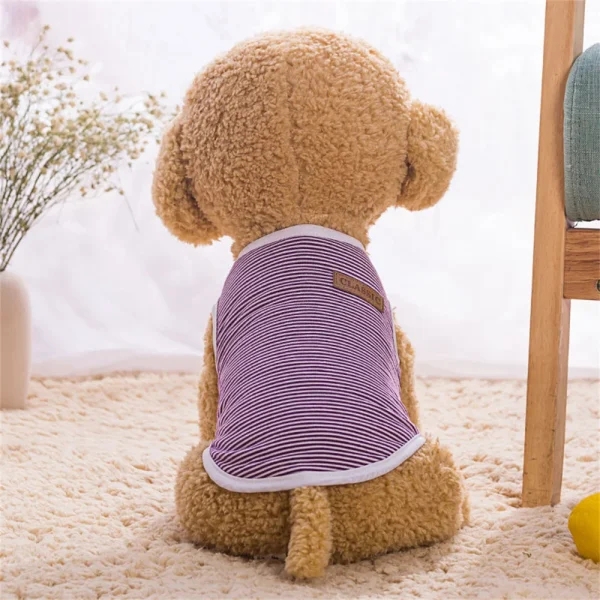 Summer Cotton Cat Puppy Vest Classic Stripes Pet Sleeveless T-shirt for Small Dogs Cats Kitten Clothing Outfit ropa para gatos - Image 8