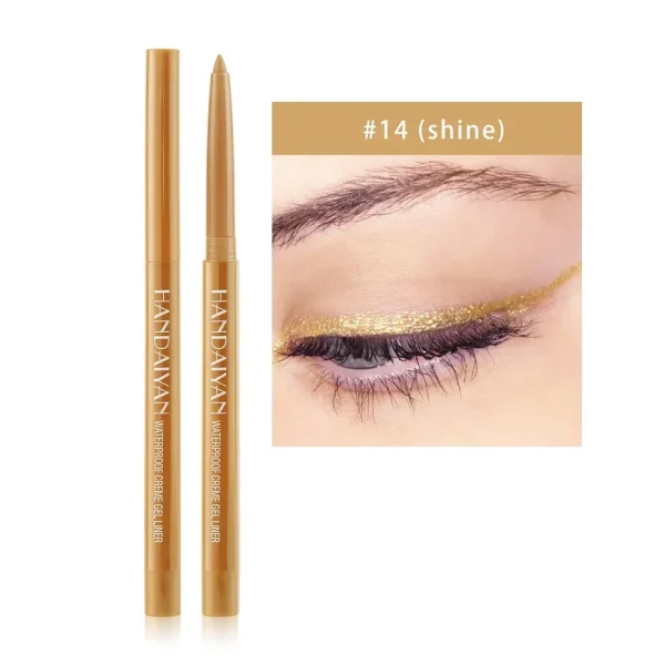 Matte Colorful Eye Liner Pen Cream 20 Colors Eyeliner Gel Pencils Option Easy To Wear Make Up Cosmetics White Yellow Blue Purple - Image 27
