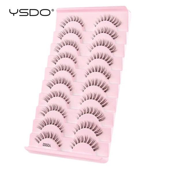 YSDO Half Eyelashes 3/10 pairs Natural Full False Eyelashes 3d Lashes  Cat Eye Fake Eyelashes Extension Faux Cils Makeup Tools - Image 7
