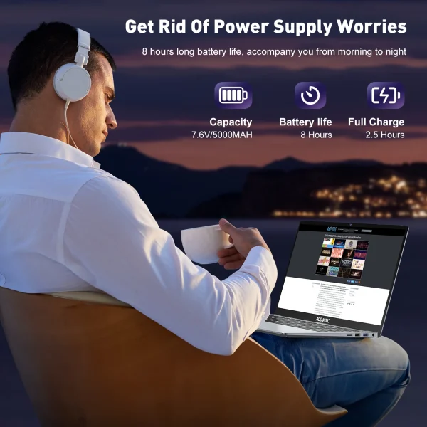 ACEMAGIC 15.6" Ultra Slim Laptop 16GB RAM 512GB SSD Intel N97 Notebook Gamer 1920*1080 Display Office Study Computer Windows 11 - Image 5