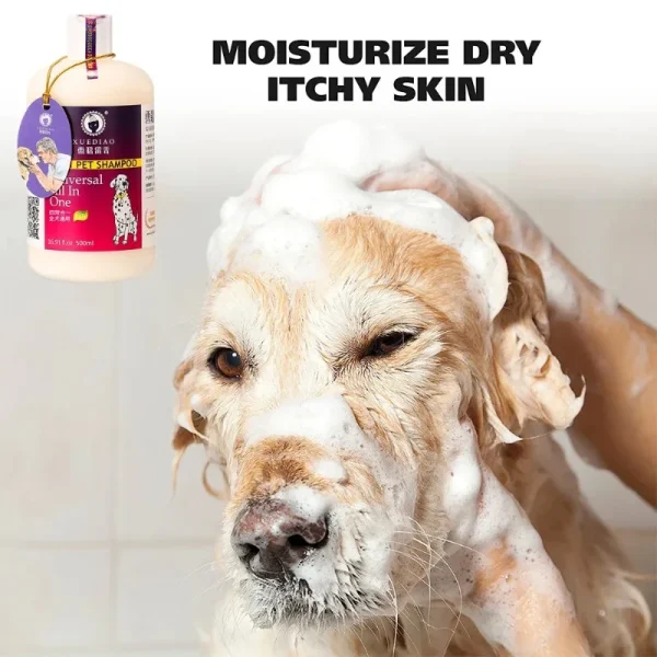 500ml Pet Shampoo and Conditioner All Natural 4 in1 Dog Shampoo Body Wash for Puppy dog Shower Gel Pet Friendly Formula 17oz - Image 3