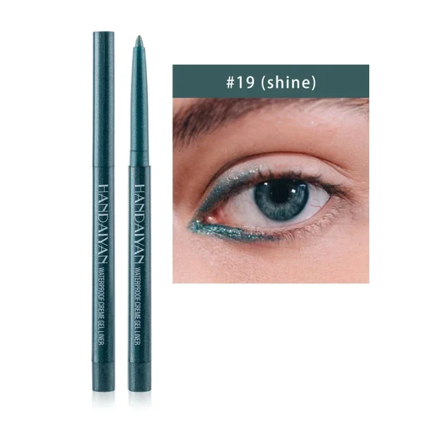 Matte Colorful Eye Liner Pen Cream 20 Colors Eyeliner Gel Pencils Option Easy To Wear Make Up Cosmetics White Yellow Blue Purple - Image 16