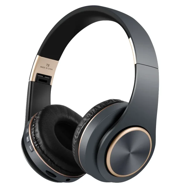 T8 Earphones Bluetooth Wireless Gaming Headphones for Pc Audio Headset Sale Collapsible Over-ear With Cable and Mic Hearing Aids - Image 8