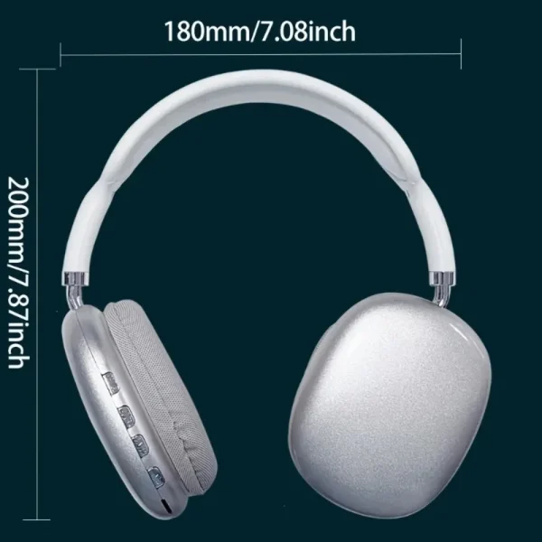 New P9 Wireless Bluetooth Headphones Noise Cancelling Mic Pods Over Ear Sports Gaming Headset For Apple - Image 2