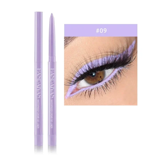 Matte Colorful Eye Liner Pen Cream 20 Colors Eyeliner Gel Pencils Option Easy To Wear Make Up Cosmetics White Yellow Blue Purple - Image 24
