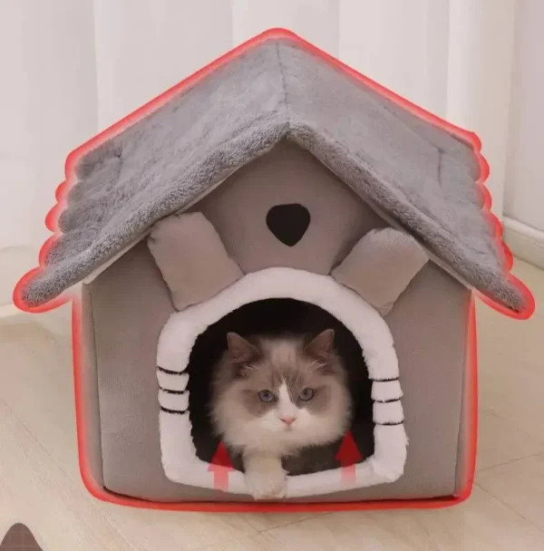 All Seasons Warm Washable Cat Dog House Indoor Soft Removable Cushion Pet Bed Kennel for Small Medium Pets Durable Pet Supplies - Image 3