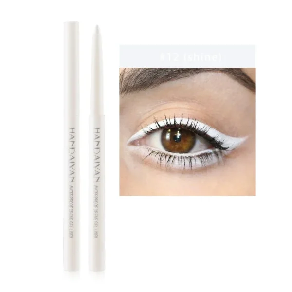 Matte Colorful Eye Liner Pen Cream 20 Colors Eyeliner Gel Pencils Option Easy To Wear Make Up Cosmetics White Yellow Blue Purple - Image 19