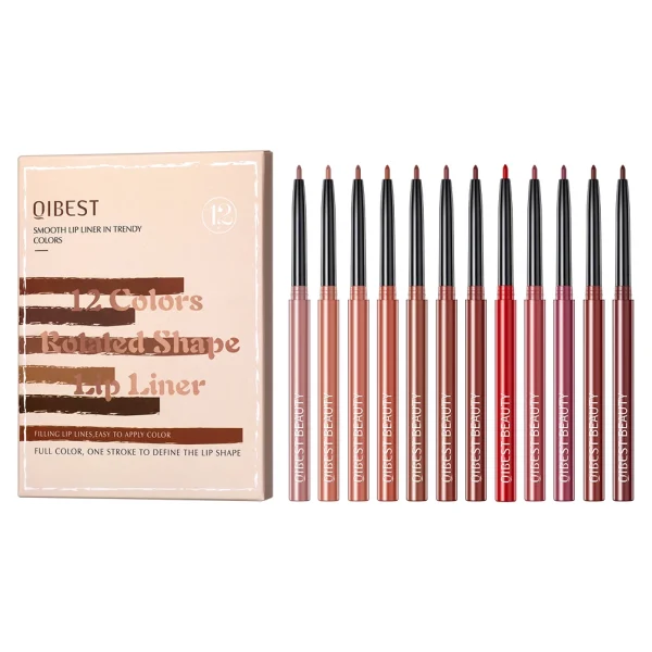 12pcs Lip Liner Pencil Set Matte Nude Contour Lipliner Pencil Lipstick Waterproof Long Lasting Lipstick Pen Lip Tint Cosmetics - Image 7