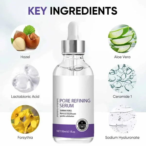 Pore Shrinking Serum Face Removing Large Pores Tightening Repairing Facial Pore Minimizing Essence Skin Care Beauty Firm skin - Image 4