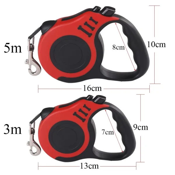 Colorful Dog Retractable Leash 3/5m Pet Nylon Traction Rope Outdoor Adjustable Roulette Leashes for Small Medium Dogs Cats - Image 3