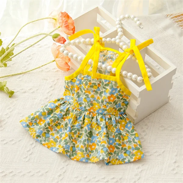 Summer Cotton Sphynx Cat Suspender Skirt Love Flower Pet Princess Dresses for Cats Gotas Katten Kedi Dog Dress mascotas Clothes - Image 7