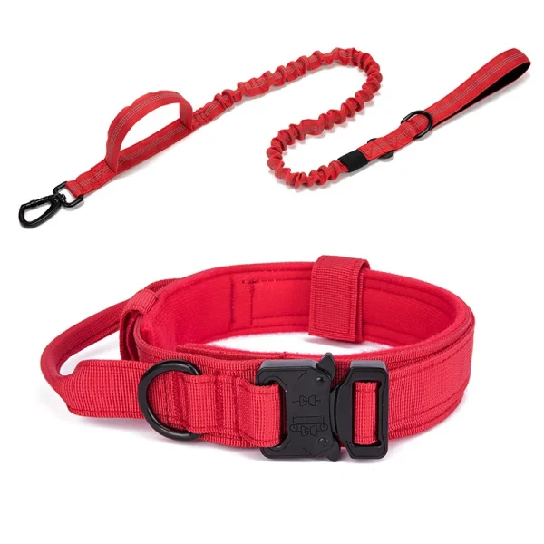 Pet Dog Collar Leash Set Nylon Material Durable Dog Collar Reflective Leash Pet Tactical Training Dog Collar Large Dog Leash Set - Image 10