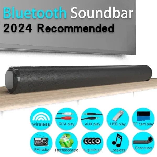 Super Powerful Wireless Bluetooth Speaker Portable Sound Bar Caixa De Som Bluetooth Home Theater TV Sound Box Subwoofer FM Radio - Image 3