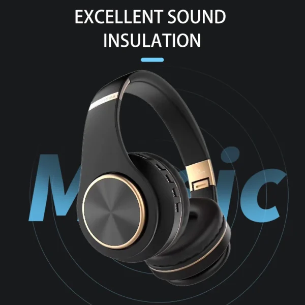 T8 Earphones Bluetooth Wireless Gaming Headphones for Pc Audio Headset Sale Collapsible Over-ear With Cable and Mic Hearing Aids